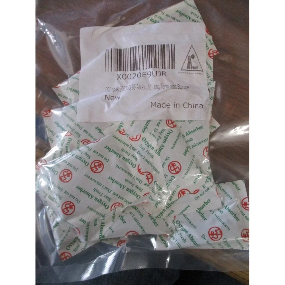 O2frepak 2000CC(20-Pack) Food Grade Oxygen Absorbers Packets for Food Storage